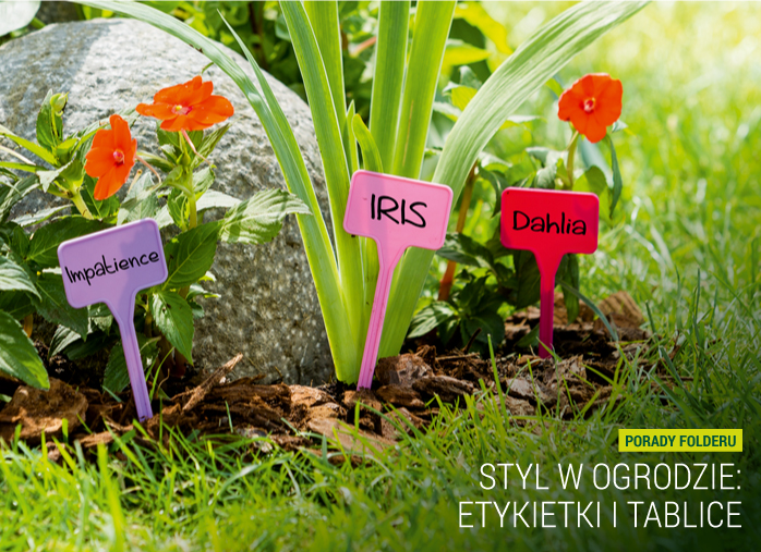 Styl w ogrodzie: etykietki i tablice