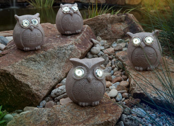 Decorative solar owls
