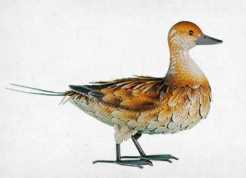 Stylized decorative duck figurine