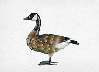 Stylized decorative goose figurine