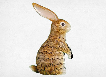 Stylized decorative rabbit figurine