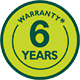 Warranty 6 years
Warranty 6 years