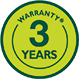 Warranty 3 years